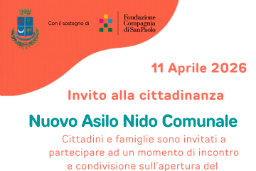 Invito alla cittadinanza - Presentazione nuovo Asilo Nido Comunale