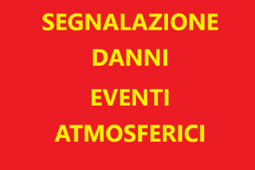 SCHEDA segnalazione danni per evento calamitoso. ENTRO 9 OTTOBRE 2025